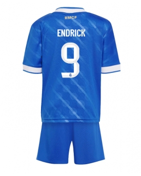 Billige Fotballdrakt Real Madrid Endrick #9 Replika Tredjedraktsett Barn 2025-26 Kortermet (med bukser)